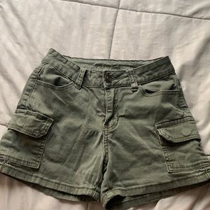 cute army green shorts